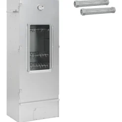 vidaXL Rookoven 3 st 44,5 x 29 x 110 cm Verzinkt staal zilver