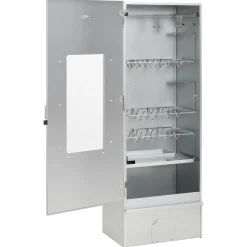 vidaXL Rookoven 3 st 44,5 x 29 x 110 cm Verzinkt staal zilver