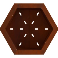 vidaXL Rookvrije vuurkom Roestkleurig 58 x 58 x 51 cm weervast staal