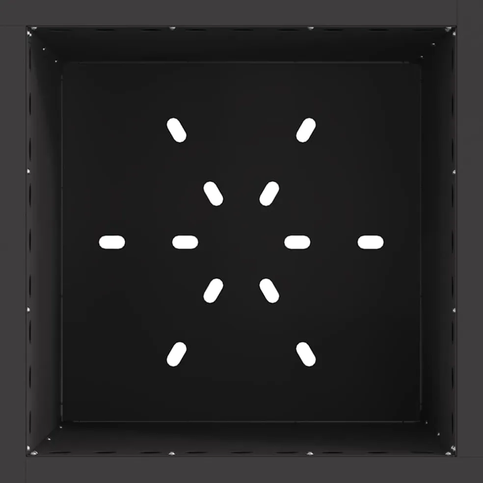 vidaXL Rookvrije vuurkom Zwart 48 x 48 x 50 cm weervast staal