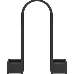 vidaXL Rozenboog met planter Antracietkleurig 168,5 x 43 x 207 cm PP