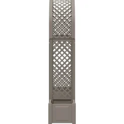 vidaXL Rozenboog met planter Grijs 168,5 x 43 x 207 cm PP