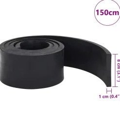 vidaXL Rubberen rand voor sneeuwploeg 150x8x1 cm zwart