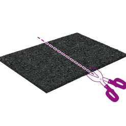 vidaXL Rubber granulaat patio pad Zwart 6 x 9 x 0,3 cm Rubber