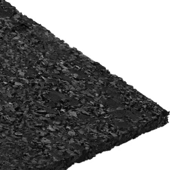 vidaXL Rubber granulaat patio pad Zwart 6 x 9 x 0,3 cm Rubber
