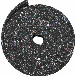 vidaXL Rubbergranulaatrol Zwart 200 x 5 x 0,3 cm Rubber