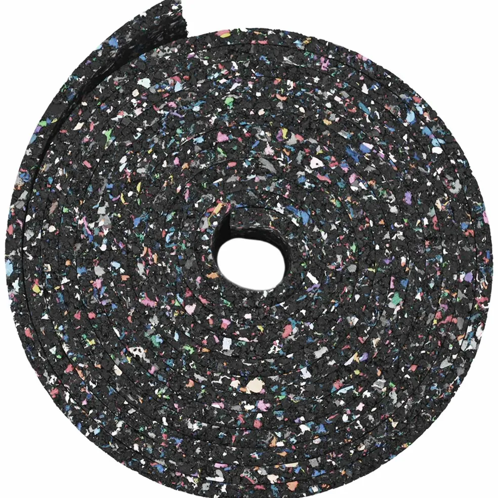 vidaXL Rubbergranulaatrol Zwart 200 x 5 x 0,3 cm Rubber