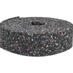vidaXL Rubbergranulaatrol Zwart 200 x 5 x 0,3 cm Rubber