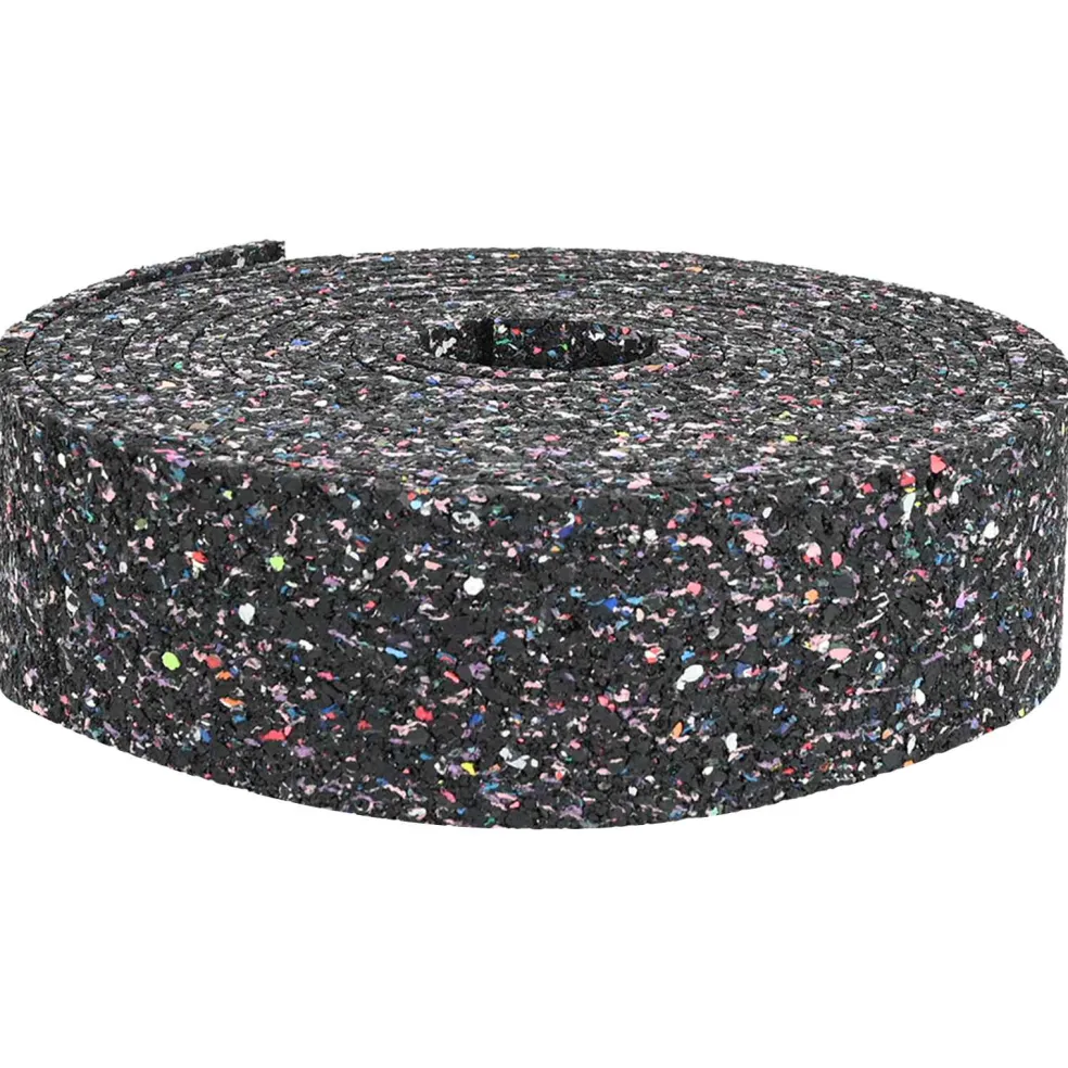 vidaXL Rubbergranulaatrol Zwart 200 x 5 x 0,3 cm Rubber