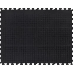 vidaXL Rubbertegel 12 mm 90x120 cm zwart