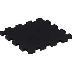 vidaXL Rubbertegels 16 st 16 mm 30x30 cm zwart