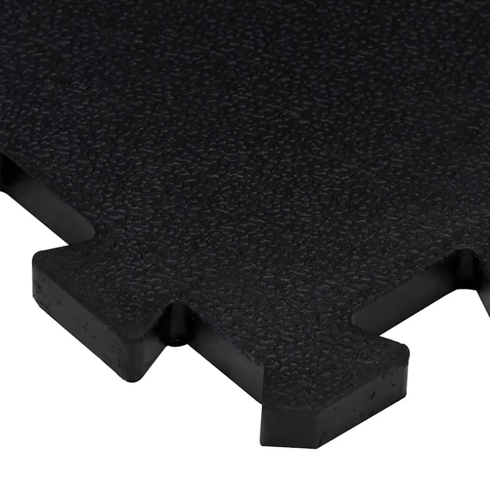 vidaXL Rubbertegels 16 st 16 mm 30x30 cm zwart