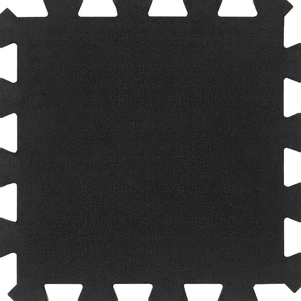 vidaXL Rubbertegels 16 st 16 mm 30x30 cm zwart