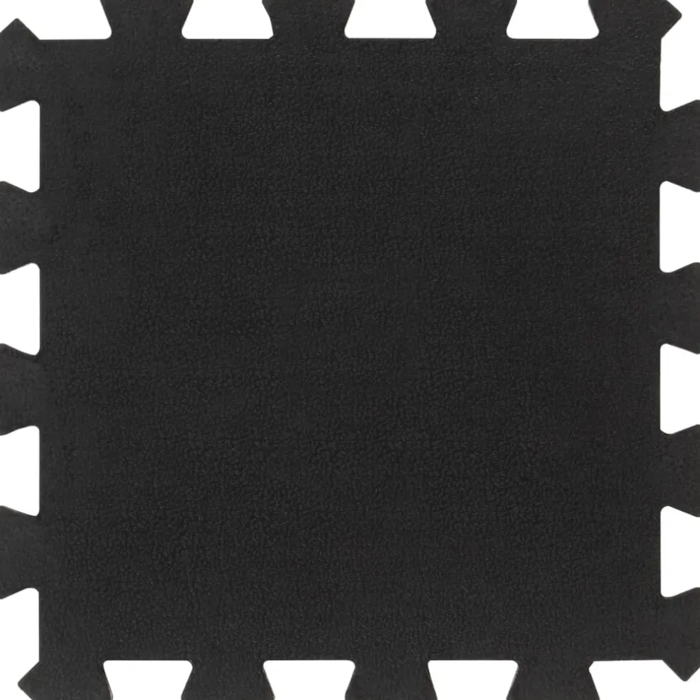 vidaXL Rubbertegels 9 st 16 mm 30x30 cm zwart