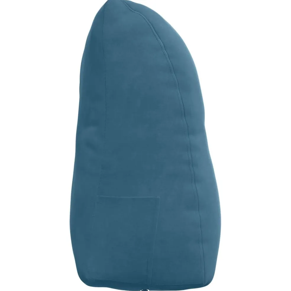 vidaXL Rugkussen Blauw 45 x 24 x 50 cm Fluweel