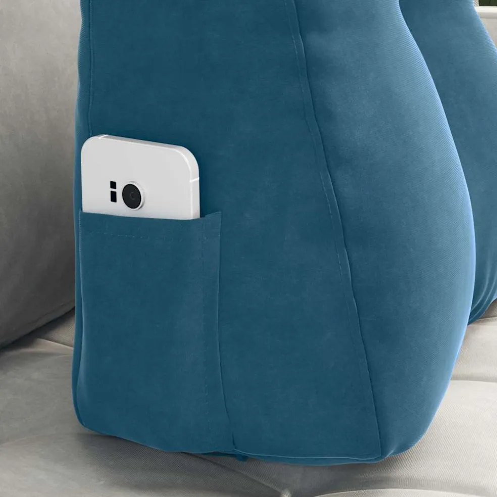 vidaXL Rugkussen Blauw 45 x 24 x 50 cm Fluweel
