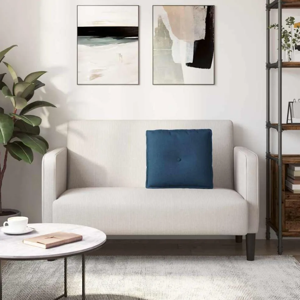 vidaXL Rugkussen Blauw 50 x 19 x 45 cm Stof