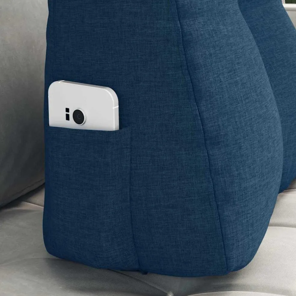 vidaXL Rugkussen Blauw 45 x 24 x 50 cm Stof