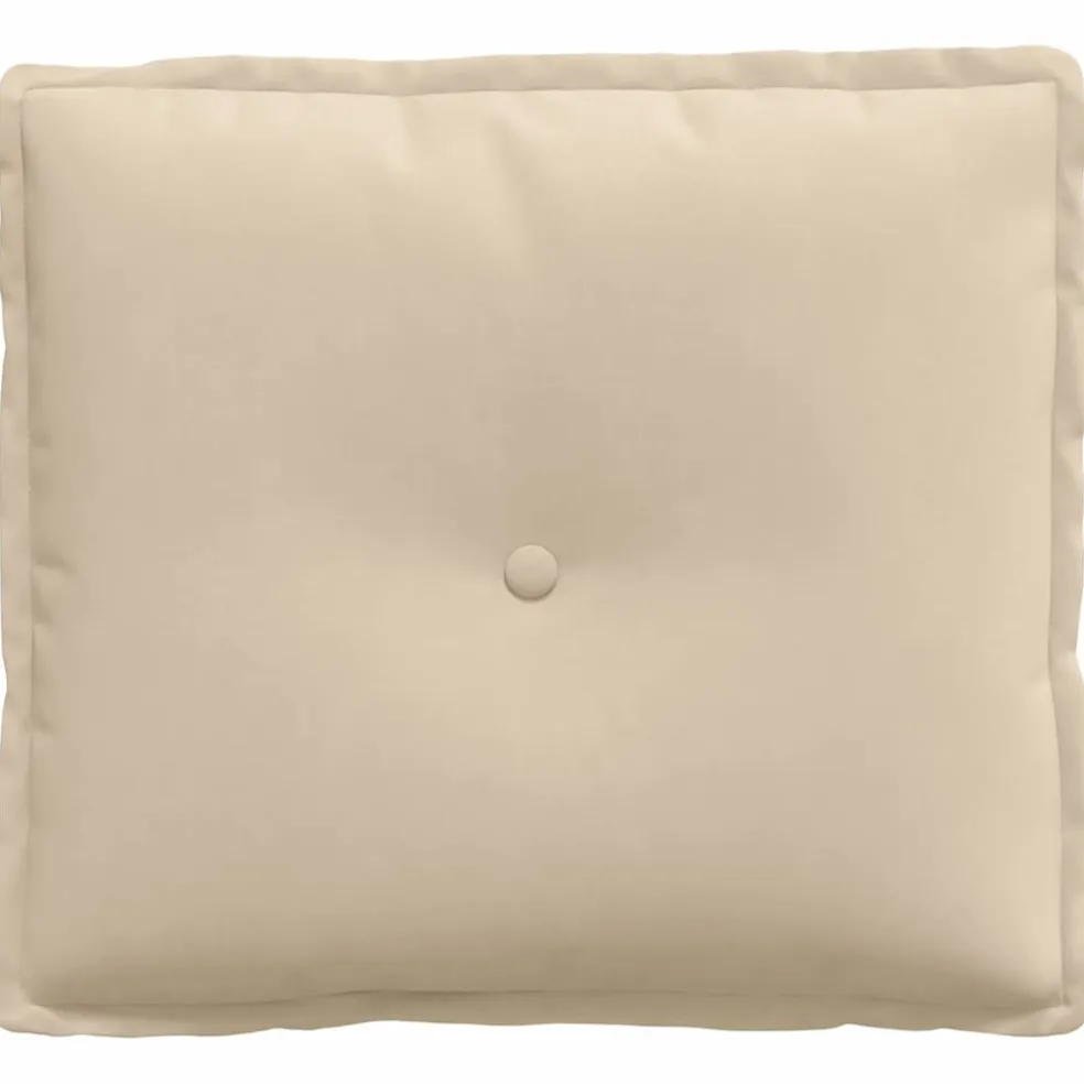 vidaXL Rugkussen Crèmekleurig 50 x 45 cm Microvezel Stof