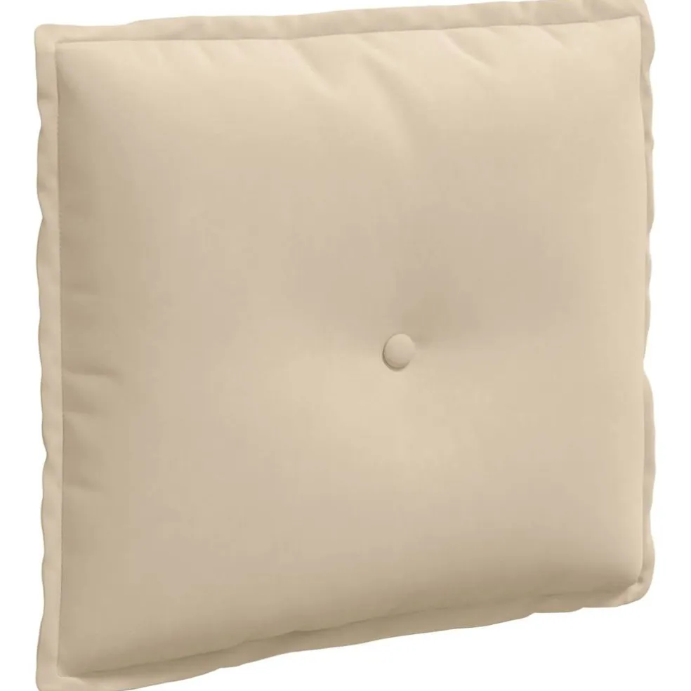 vidaXL Rugkussen Crèmekleurig 50 x 45 cm Microvezel Stof