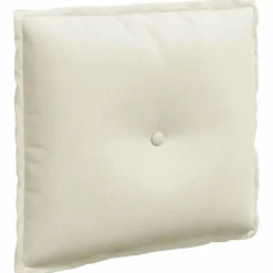 vidaXL Rugkussen Crèmekleurig 50 x 45 cm Katoen Stof