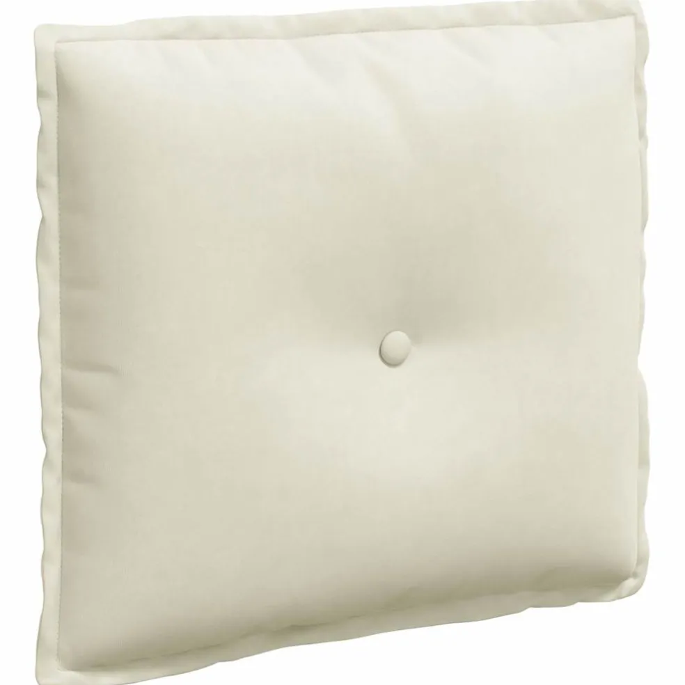 vidaXL Rugkussen Crèmekleurig 50 x 45 cm Katoen Stof