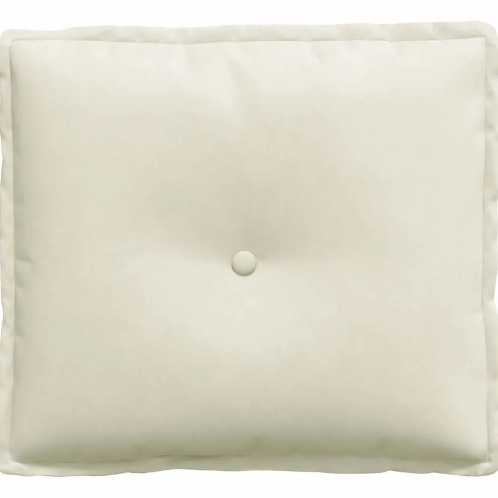 vidaXL Rugkussen Crèmekleurig 50 x 45 cm Katoen Stof
