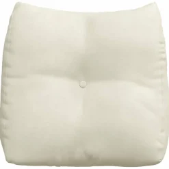 vidaXL Rugkussen Crème 45 x 24 x 50 cm Fluweel