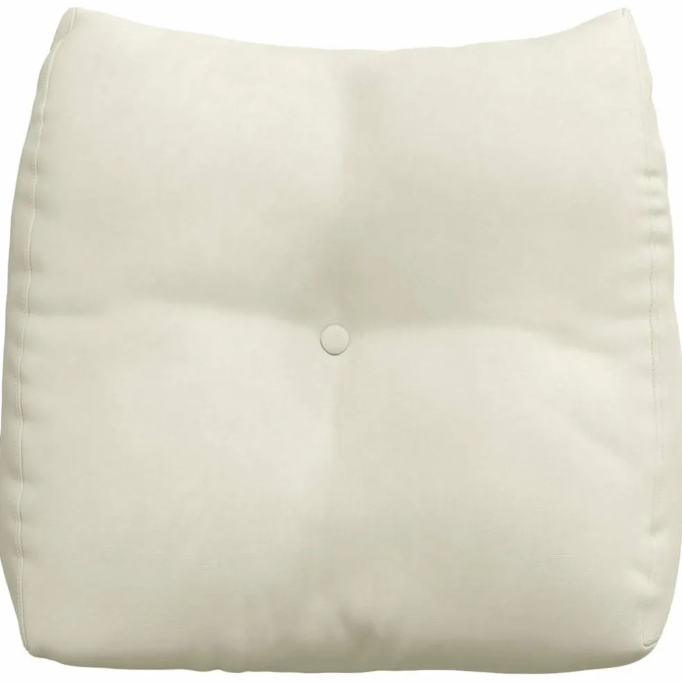 vidaXL Rugkussen Crème 45 x 24 x 50 cm Fluweel