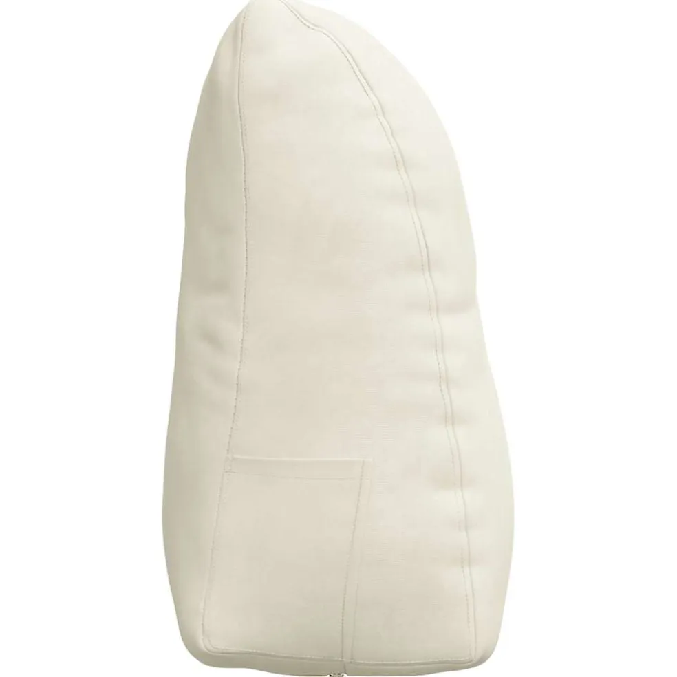 vidaXL Rugkussen Crème 45 x 24 x 50 cm Fluweel