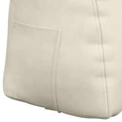 vidaXL Rugkussen Crème 45 x 24 x 50 cm Fluweel