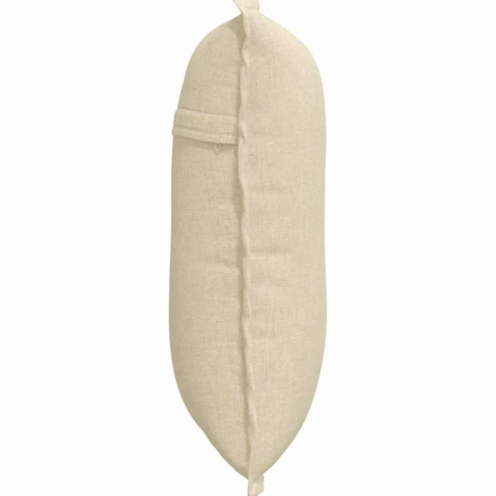 vidaXL Rugkussen Crème 50 x 19 x 45 cm Stof