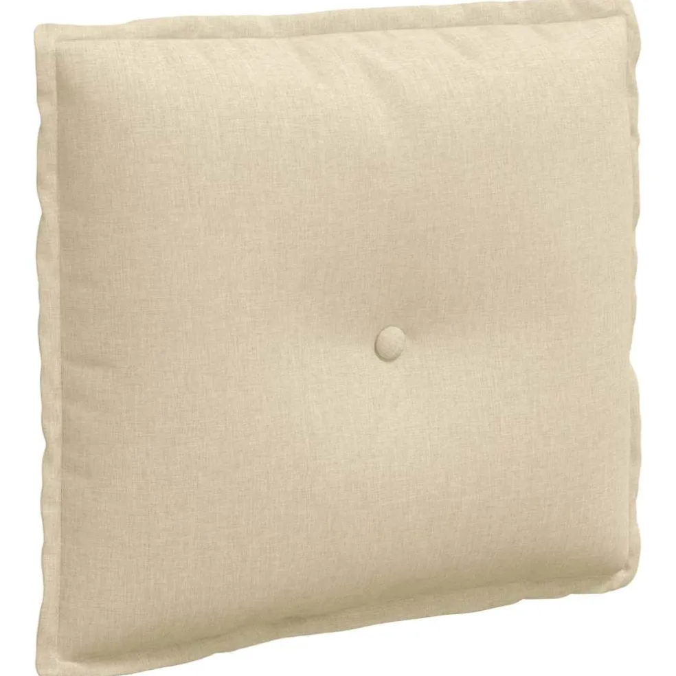 vidaXL Rugkussen Crème 50 x 19 x 45 cm Stof