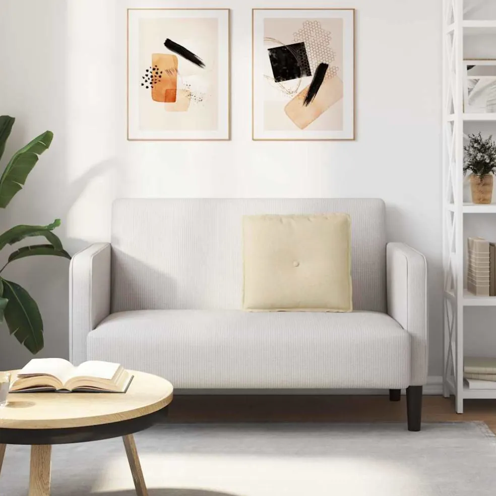 vidaXL Rugkussen Crème 50 x 19 x 45 cm Stof