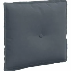 vidaXL Rugkussen Donkergrijs 50 x 45 cm Katoen Stof