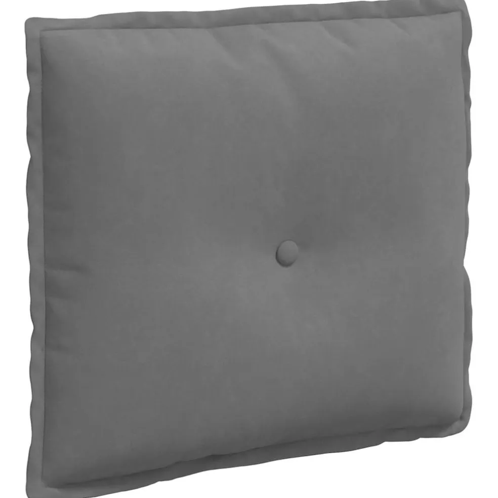 vidaXL Rugkussen Donkergrijs 50 x 45 cm Microvezel Stof