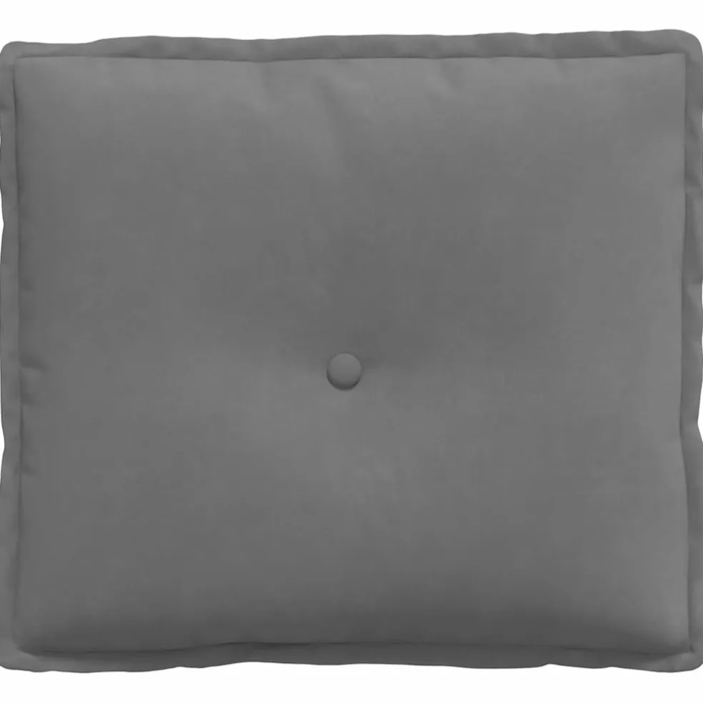 vidaXL Rugkussen Donkergrijs 50 x 45 cm Microvezel Stof