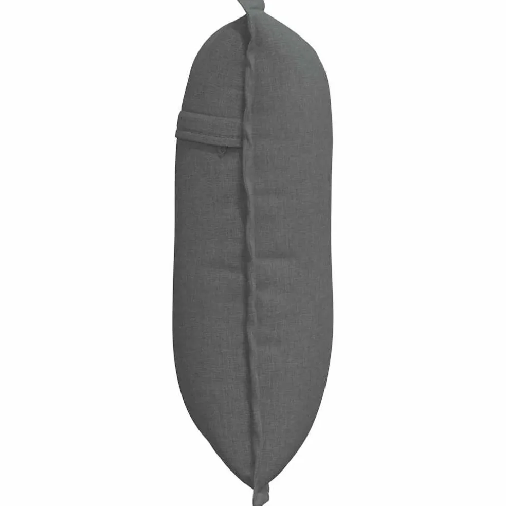 vidaXL Rugkussen Donkergrijs 50 x 19 x 45 cm Stof