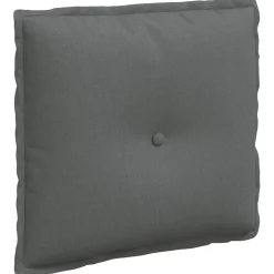 vidaXL Rugkussen Donkergrijs 50 x 19 x 45 cm Stof