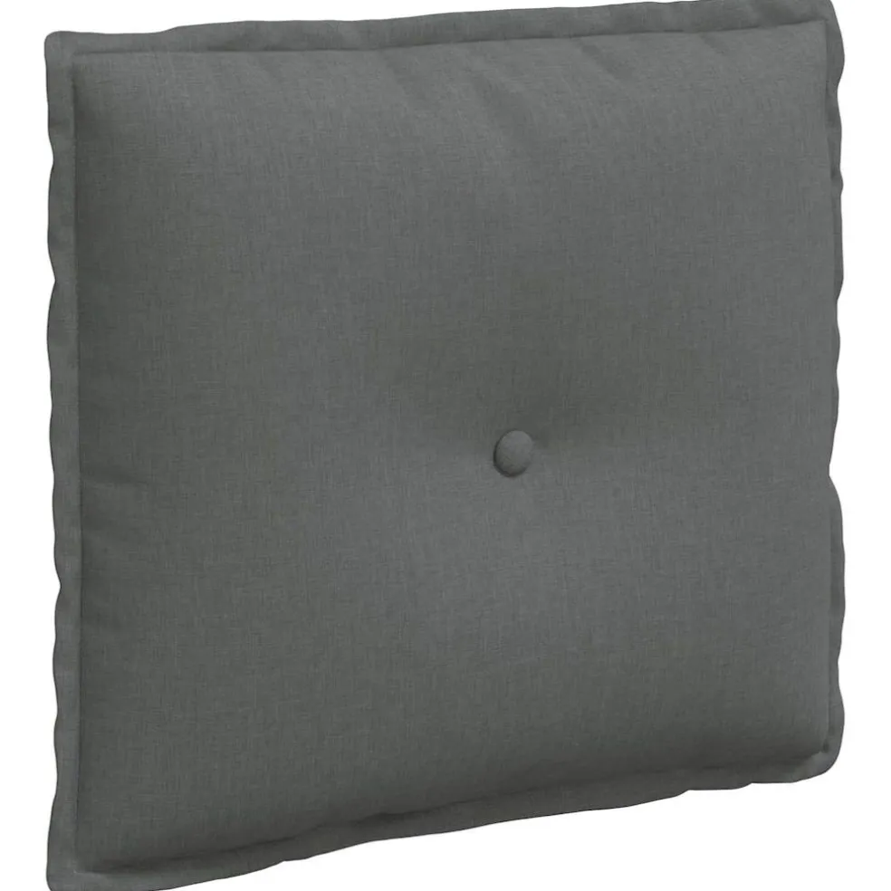 vidaXL Rugkussen Donkergrijs 50 x 19 x 45 cm Stof