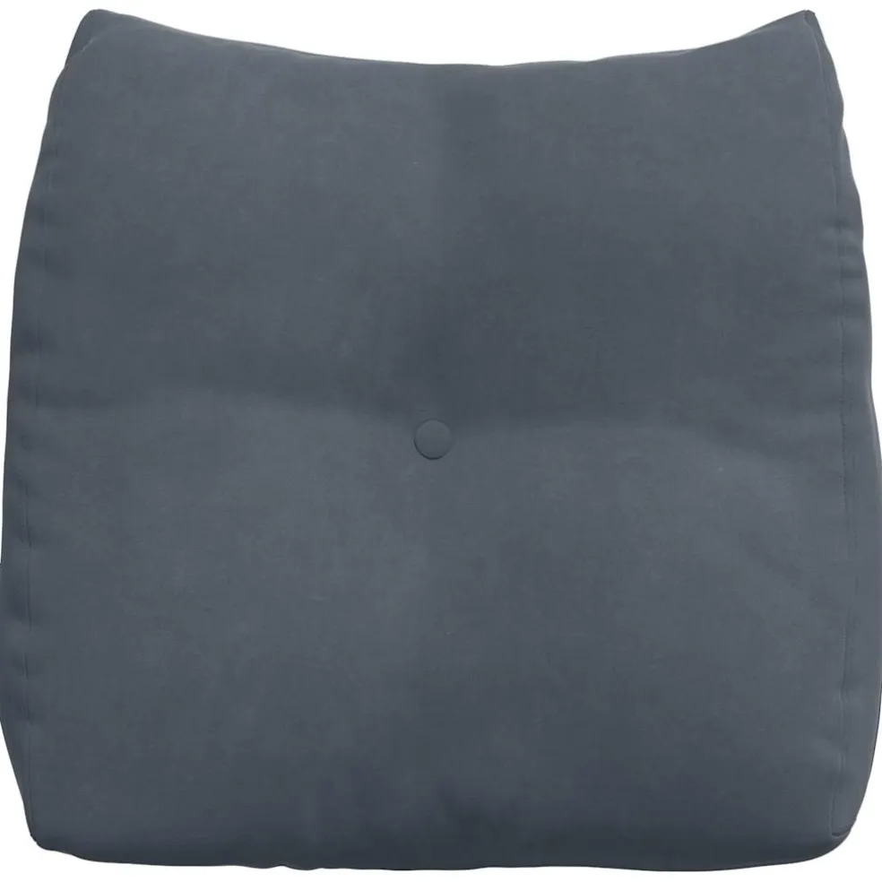 vidaXL Rugkussen Donkergrijs 45 x 24 x 50 cm Fluweel