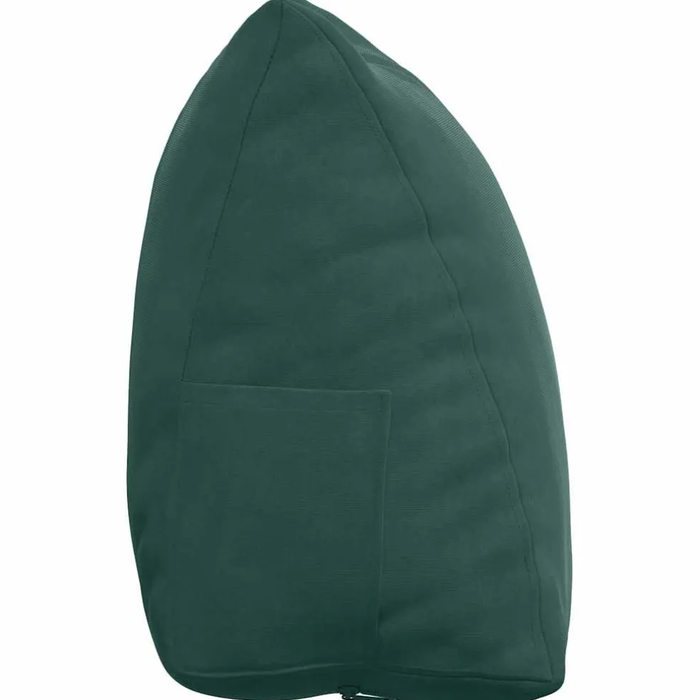 vidaXL Rugkussen Donkergroen 45 x 20 x 35 cm Cordstof