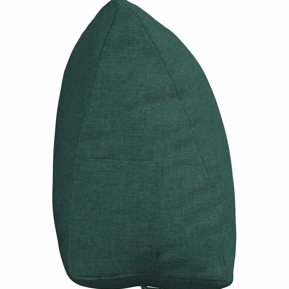 vidaXL Rugkussen Donkergroen 45 x 20 x 35 cm Stof