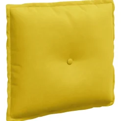 vidaXL Rugkussen Geel 50 x 45 cm Katoen Stof