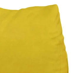 vidaXL Rugkussen Geel 45 x 20 x 35 cm Cordstof
