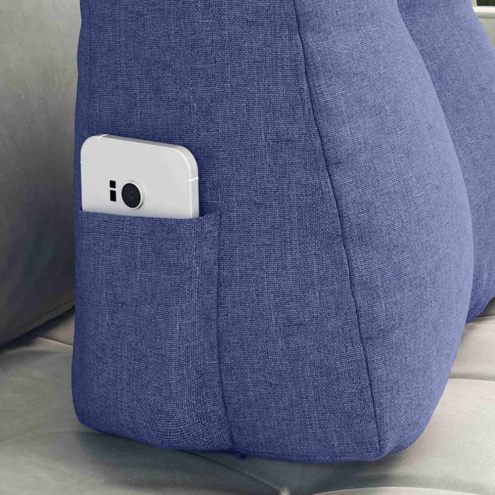 vidaXL Rugkussen Jeans Blauw 45 x 24 x 50 cm Stof