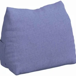 vidaXL Rugkussen Jeans Blauw 45 x 20 x 35 cm Stof
