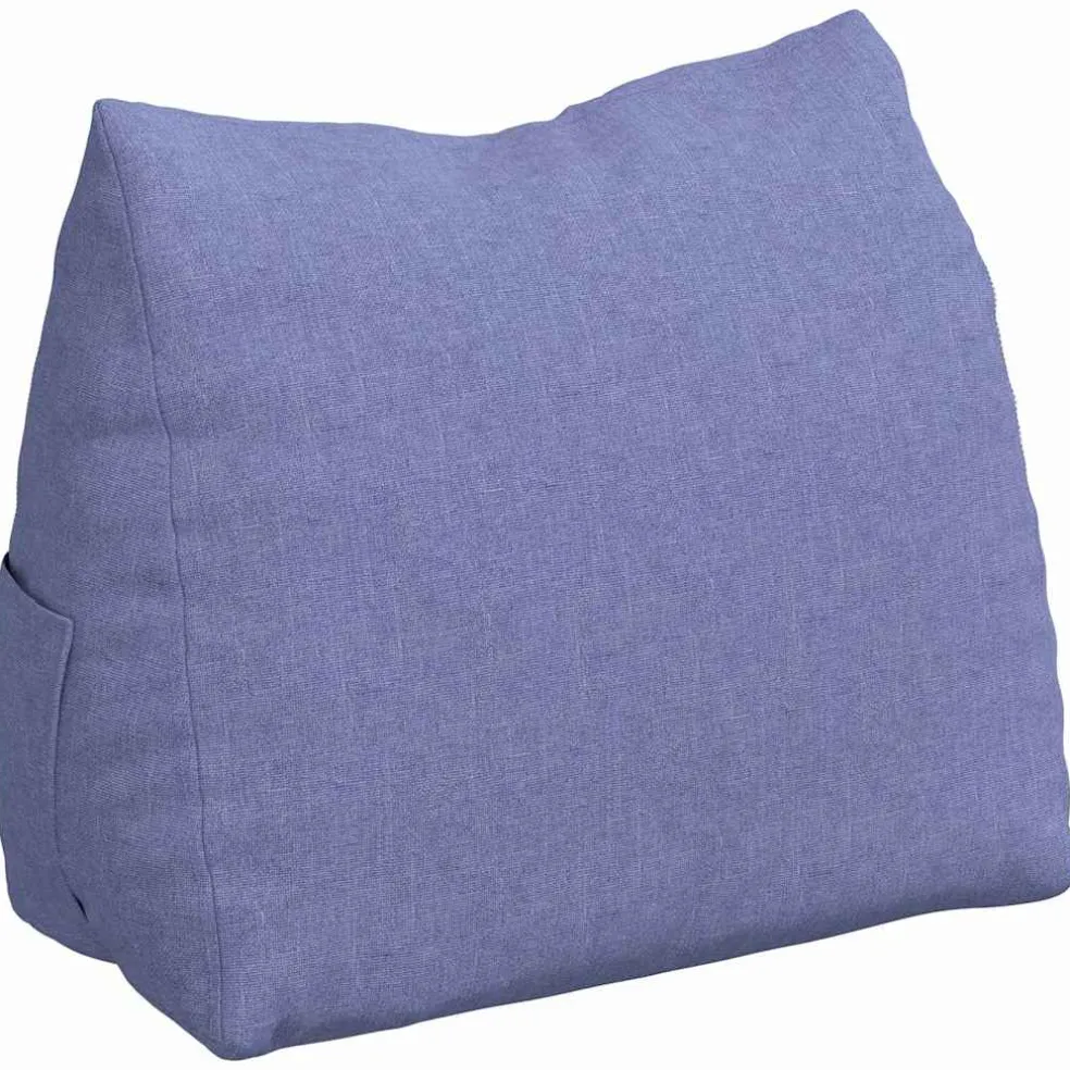 vidaXL Rugkussen Jeans Blauw 45 x 20 x 35 cm Stof