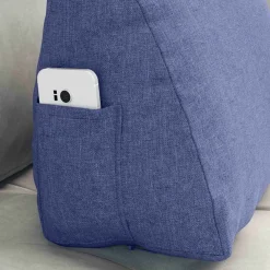 vidaXL Rugkussen Jeans Blauw 45 x 20 x 35 cm Stof