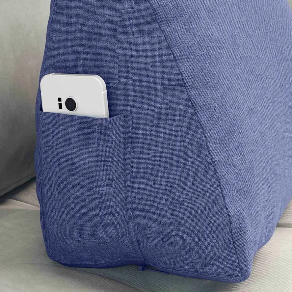 vidaXL Rugkussen Jeans Blauw 45 x 20 x 35 cm Stof